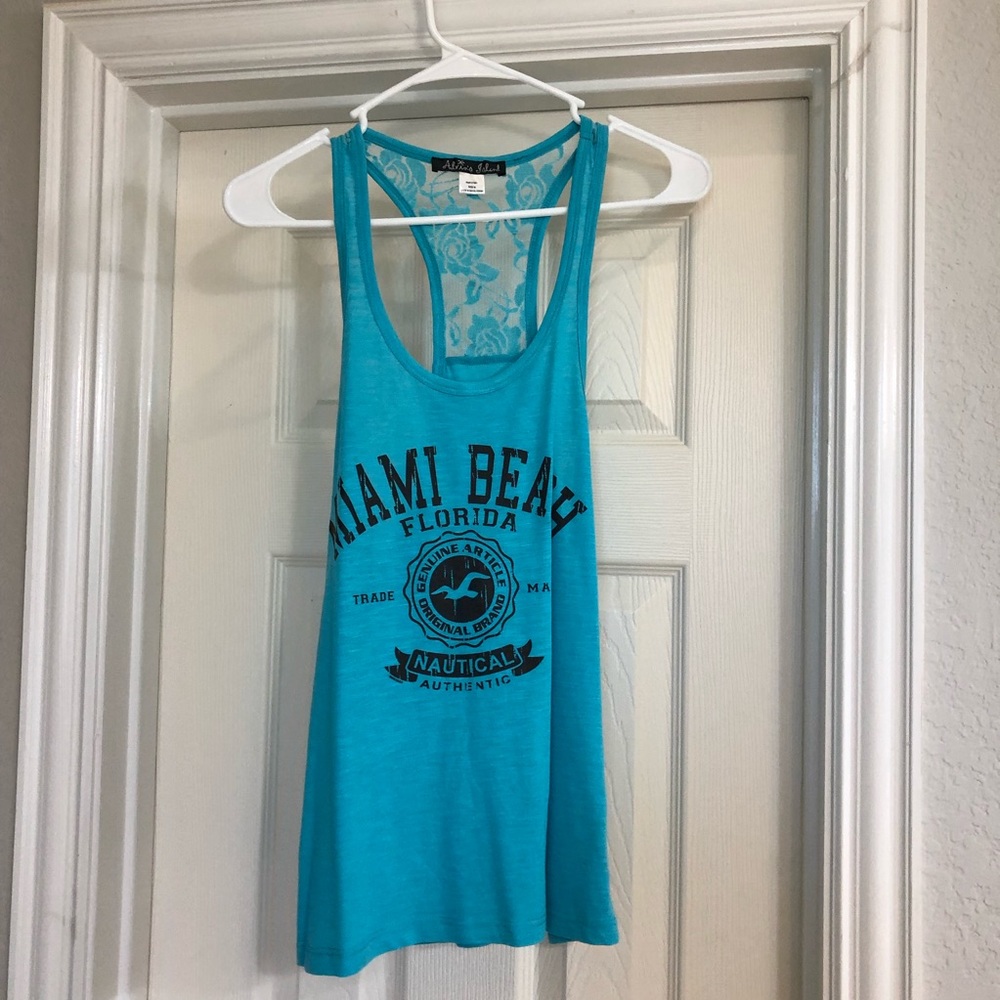 Blue Miami Beach tank top